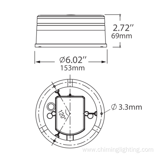 led dual row beacon 12v beacon light